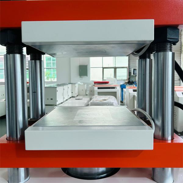 Rubber Testing Machine Water Cooled Electric Flat Plate Press Vulcanizer Capacity 50T Temperature Precision ±2℃