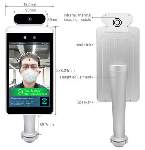 Buy Multi-Language Alarm Device With Body Temperature Test And Facial Recognition For Pass Management at wholesale prices