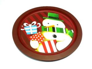 Quality Metal Tinplate Tin Serving Trays Of Painting Cartoon / Metal Saucer for sale