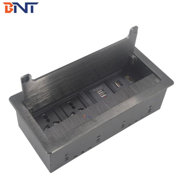 Customized USB charging cable grommet computer tabletop socket box with with bottom weld connector