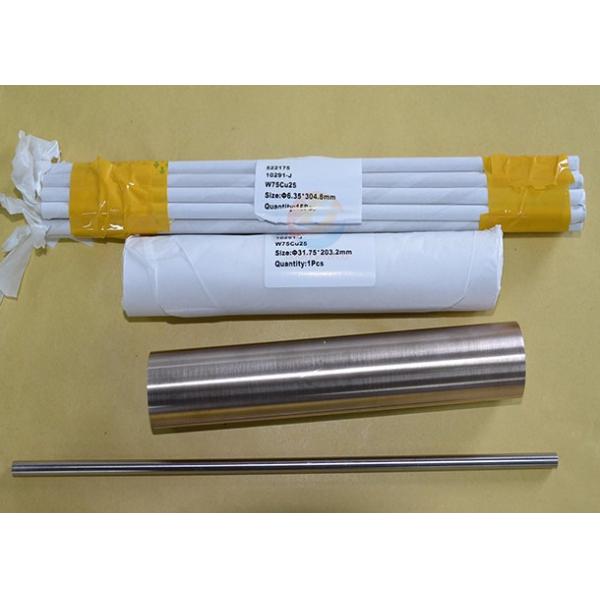 300mm Max Length Polished W75Cu25 Tungsten Copper Alloy Rods