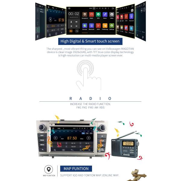 Avensis GPS Navigation Toyota Verso Dvd Player , Canbus SWC USB Toyota Dvd Player