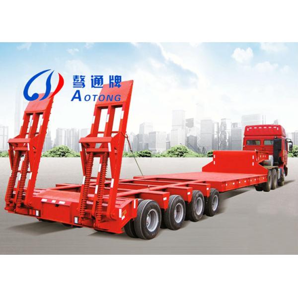 Aotong's 45-80tons 2/3/4 Axles Low Bed Semi-Trailer for Digger Durable Steel Material