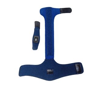 One Size Fits Broken Bone Splint Middle Finger Wrist Support Blue Color