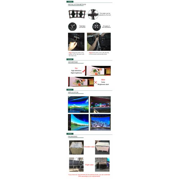 Portable Rental Event 3D Curved LED Display P2.5 P2.9 P3.91 For Stage