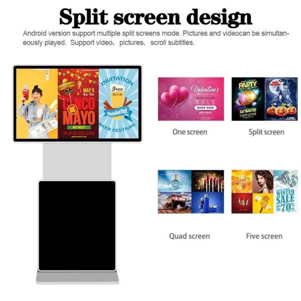 42" 55" Floor Standing Touch Screen Kiosk Monitors Lcd Advertising Rotating Indoor