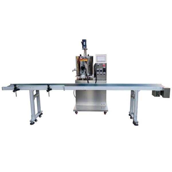 Single Head Gear Pump Filling Machine With 3 Meters Conveyor Belt