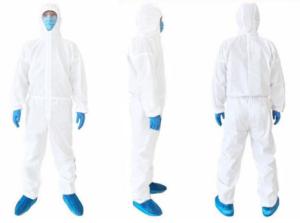 Quality Hooded Disposable Protective Coveralls , Breathable Disposable Coverall Suit for sale