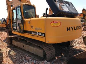 China Hyundai R210-5D Used Excavator Machine 125Kw Power 2008 Year Yellow Color on sale