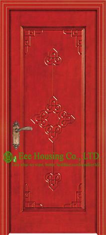 Simple Design Residential Project Timber Veneer Single Door,Wood exterior doors