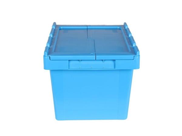 Buy Rectangle Stackable Collapsible Plastic Moving Boxes Plastic Moving Crates With Lid at wholesale prices