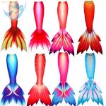Breathable Ladies Mermaid Tail Graceful Flower Shaped Fin High Elasticity Fabric
