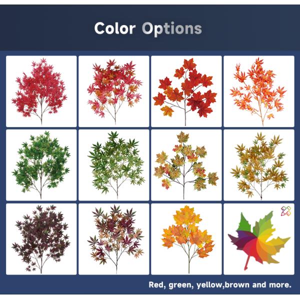 Large Handmade Artificial Yellow Maple Tree Chinese Maple Trees Faux Japanese Red Maple Tree