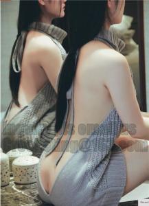 Quality Sexy Sleeveless Tie Open Back Backless Sweater Anime Cosplay Reversible Long Turtleneck Vest Hot Japan Virgin Kille for sale