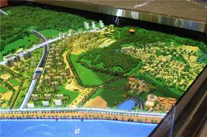 China Large Scale Miniature City Model For Urban Planning Wooden Plate Base on sale