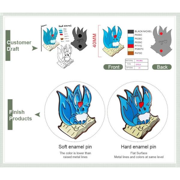 Magnetic 60mm PVC Custom Soft Enamel Lapel Pins