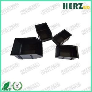 Quality Permanently Conductive ESD Storage Box / ESD Component Box Has Open Hopper Front for sale