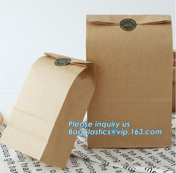 Wholesale Cheap packaging paper bag bread paper bag,Best selling products food kraft packaging new recyclable bakery bre