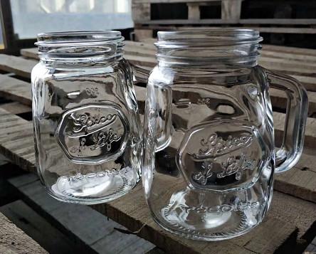 Buy 350ml Glass Storage Jars / Customized Glass Mason Jars With Lid at wholesale prices