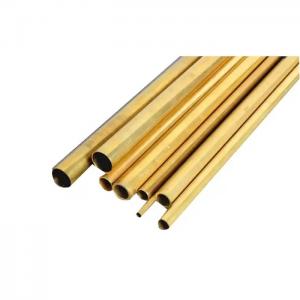 Quality C26000 6000mm  Yellow Coated Copper Pipe 4mm Od Brass Tube For Construction Decoration for sale