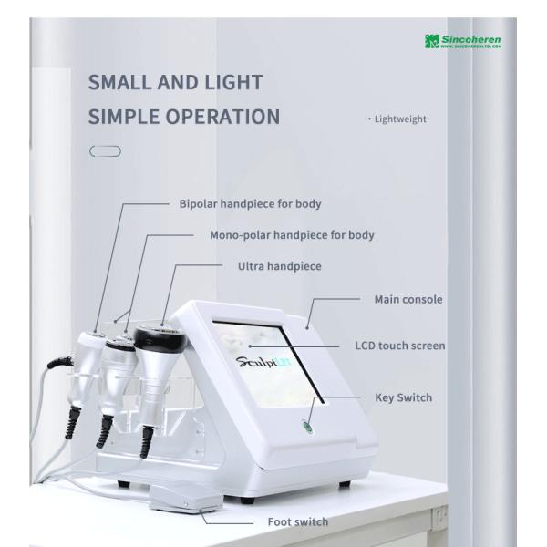 Ultrasonic 3 In 1 RF Vacuum Cavitation Slimming Machine 1 Year Warranty