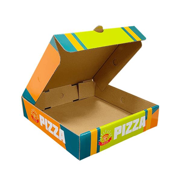 Custom Logo Printing White Corrugated Pizza Packing Folding Paper Carton Box for Food