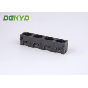 unshielded 4 position rj45 lan jack, tab up, without transformer