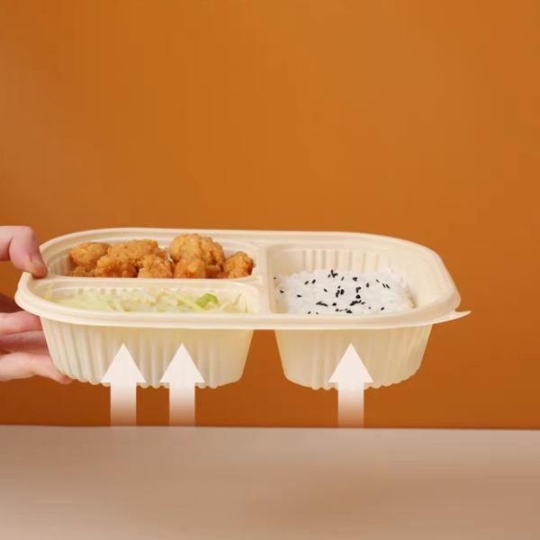 700ML Custom Biodegradable Container Corn Starch Sustainable Bowls And Plates