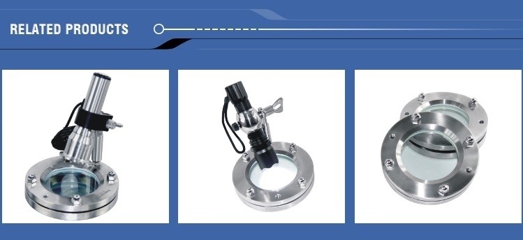 Clamp Union Sight Glass Sanitary Sight Glass Mirror Polished Clamp Union Light
