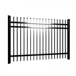 China Cheap  Villa  2100x2400mm black tubular fencing galvanized for hot sale on sale