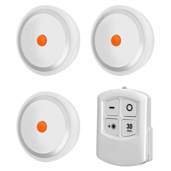 LED Night Light With Remote Controller Under Cabinet Lighting Brightness Adjustable Time Control Night Lamp