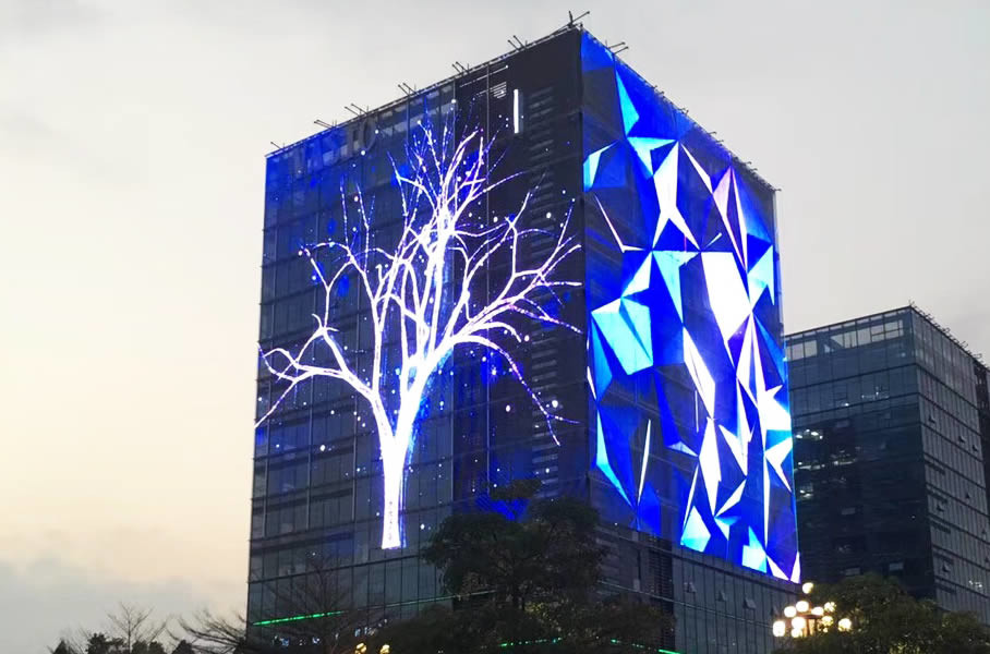 P3.9 P7.8 200W Transparent Glass LED Display Die Casting Cabinet