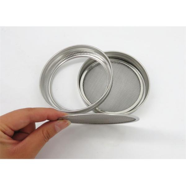 Wide Mouth Mason Jar Mesh Lid / Stainless Steel Sprouting Lids For Sprouting Seeds