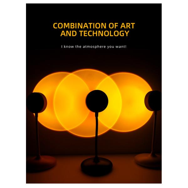 Sunset Projection LED Atmosphere Lamp Indoor 31cm Height With USB Cable