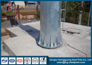 Quality Hot Dip Galvanized Metal Conical Electric Power Pole With 345 Mpa Yield Strength for sale