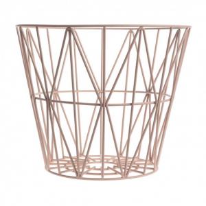 Quality Brass Large Storage Wire Grid Baskets , Wire Basket Clothes Storage Hamper for sale