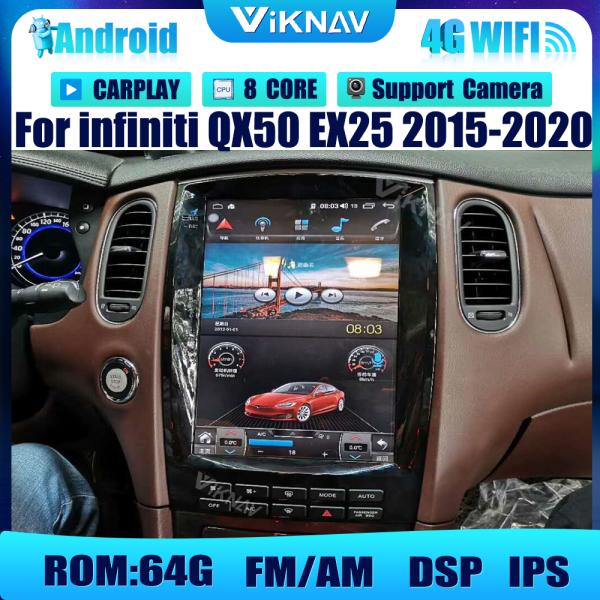 12.1 Inch Android Auto Car radio For Infiniti QX50 GPS Navigation Multimedia Player Android Wireless Carplay BT 4G