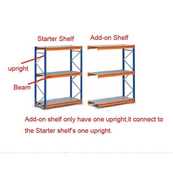 Combined Wide Span Shelving Teardrop Warehouse Pallet Racks For Light Storage