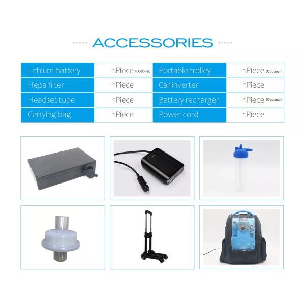 Plug In 5l Rechargeable Portable Oxygen Concentrator 60hz Portable Travel Oxygen Machines