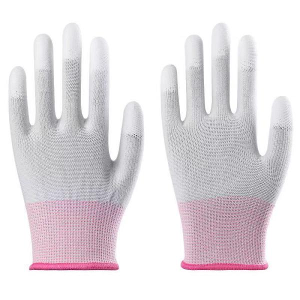 Anti Static Black Nylon Dipped ESD Safety Work Gloves Pu Touchscreen Extreme Grip