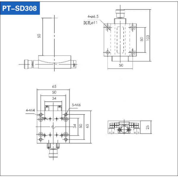 Radian Angle ± 15° Manual Tilt Stage Experimental Fine Tuning