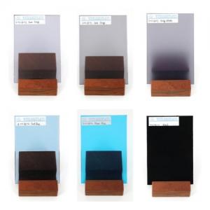 China Customized Euro Grey Blue Colored Laminated Glass Weather Resistant 6.38mm Thickness on sale