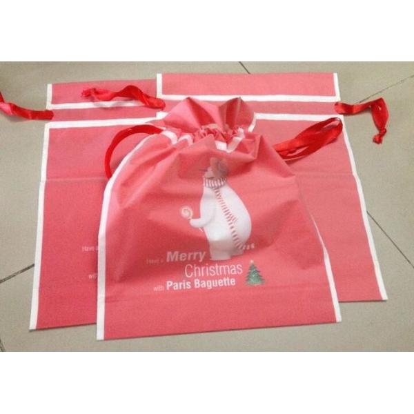 Biodegradable Drawstring Laundry Bag customzied, Logo Printed Poly Hotel, Travel Laundry belonging Bag