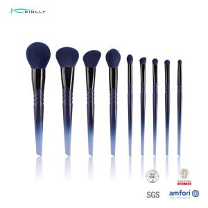 Quality Nylon Hair Graduated Color 9pcs Travel Makeup Brush Set Private Label for sale