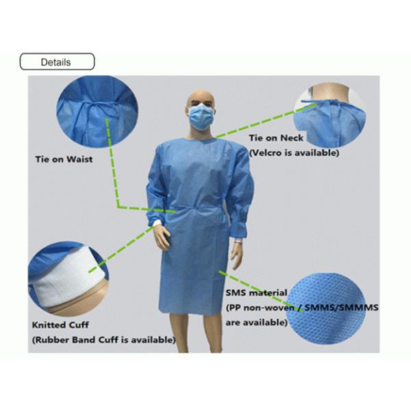 Health Non Woven Disposable Yellow Isolation Gown