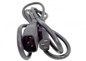 Quality C13 C14 Power Cord Copper Lan Cable 1.5m Black 18AWG C19 C20 PDU IEC320 Certified for sale