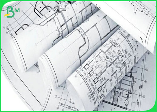 Plotter CAD drawing paper 80 and 90 grams 24 36 inch 50m 100m lenght with 2inch core