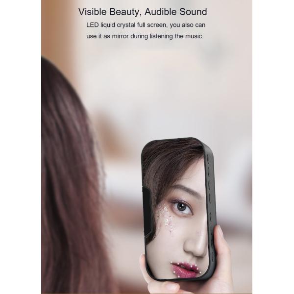 ABS FM Radio Audio Bluetooth Speaker 87.5MHZ-108MHZ With Mirror Night Light