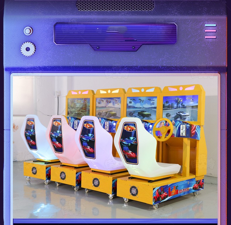 Mini Racing Game Machine Portable Car Driving Simulator for Kids Age 3 Years 50KG