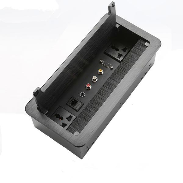Buy Multi - Function Manual Desktop Flip Data Junction Box / Power Data Integrated Socket at wholesale prices